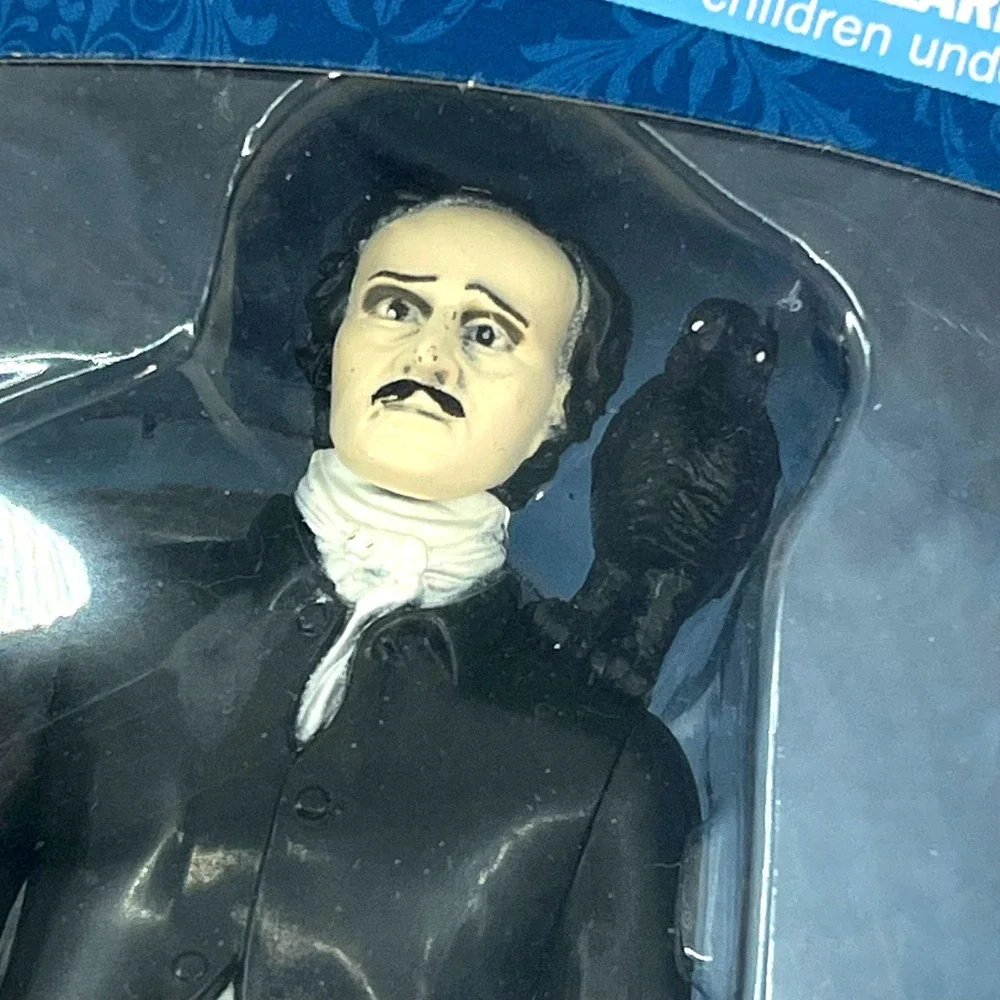 Archie McPhee Edgar‎ Allan Poe Action Figure Raven Bookish Literary Gift NIB